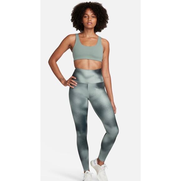 Nike One Dri-FIT High-Waisted Leggings Black gray space womens size medium NWT - Picture 3 of 5